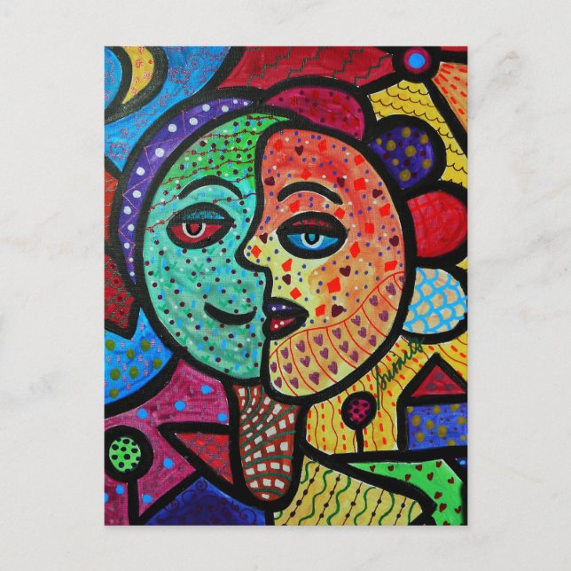 SUN AND MOON COUPLE POSTCARD (Front)