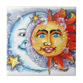 Sun And Moon Ceramic Tiles | Zazzle