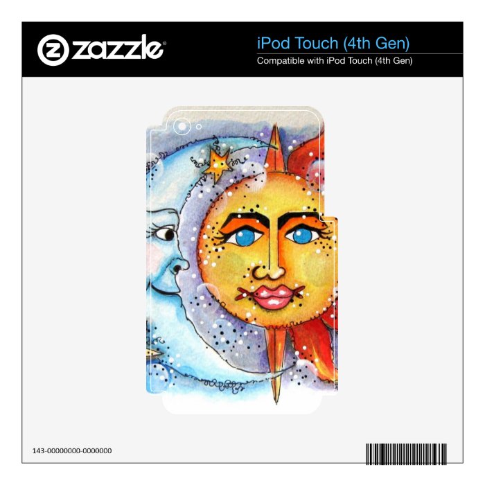 Sun and Moon Design Decal For iPod Touch 4G