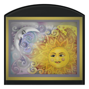 Sun and Moon  Door Sign