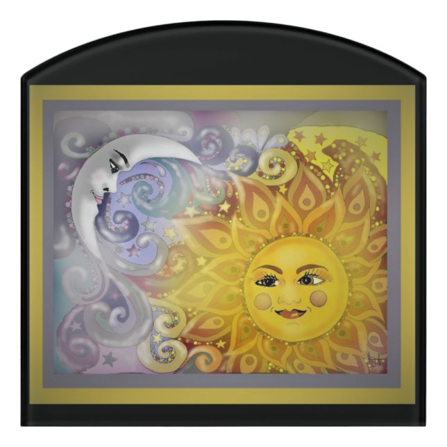 Sun and Moon  Door Sign (Contour Front)