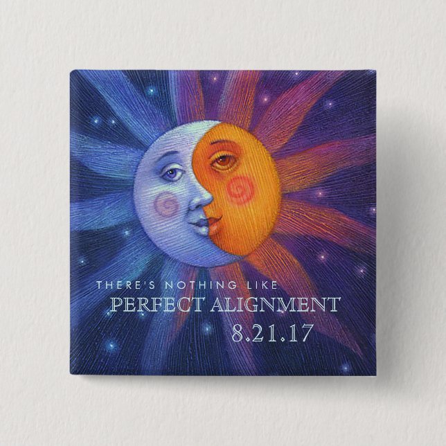 Sun and Moon Eclipse Perfect Alignment Button (Front)