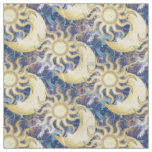 Sun, Moon & Stars Fabric | Zazzle.com
