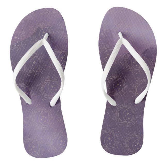 Sun and Moon Flip Flops (Footbed)