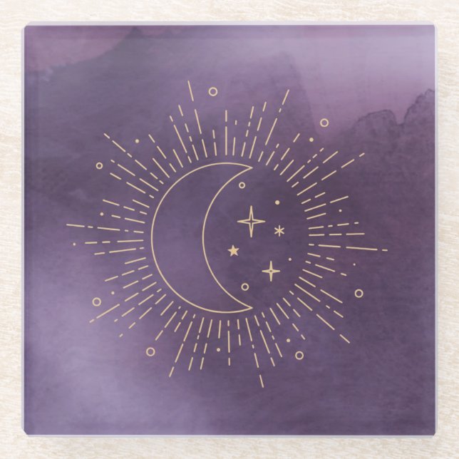 Sun and Moon Glass Coaster (Front)