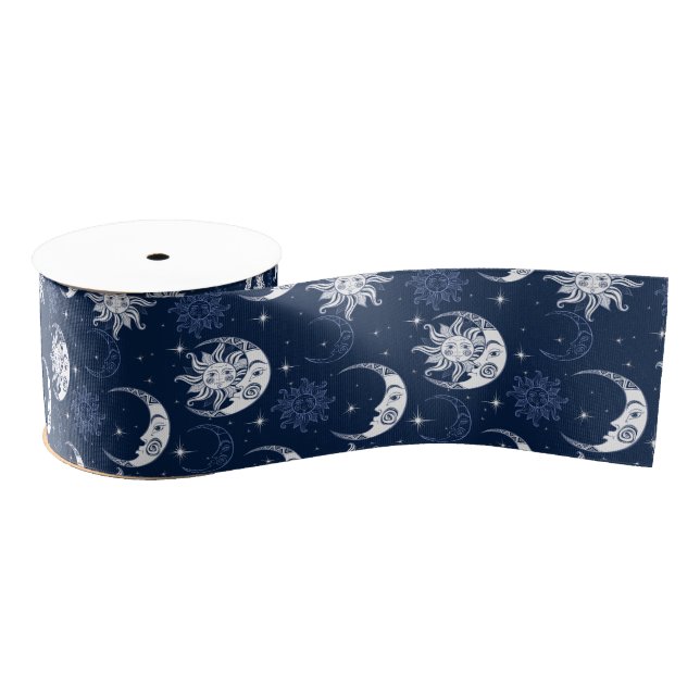 Sun and Moon  Grosgrain Ribbon (Spool)