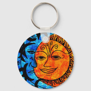 Sun and Moon Keychain