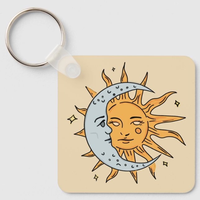 Sun and Moon Keychain (Front)