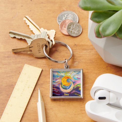 Sun and Moon Keychain