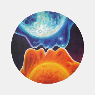 Sun and moon kiss rug