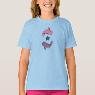 Sun and Moon Koi Fish Celestial Pisces Art T-Shirt