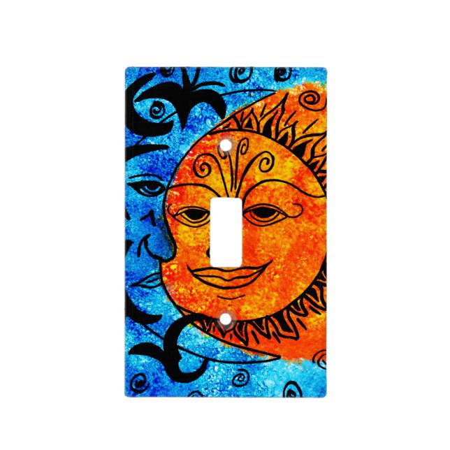 Sun and Moon Light Switch Cover (Front)
