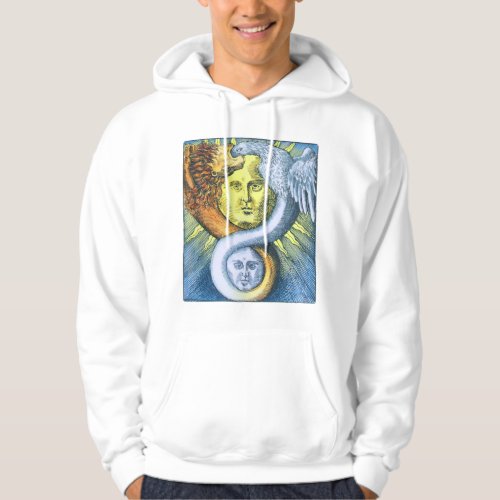 Sun and Moon Lion and Bird Ouroboros Hoodie