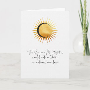Sun and Moon Lovers Card