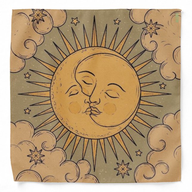 Sun and Moon Mandala Bandana (Front)