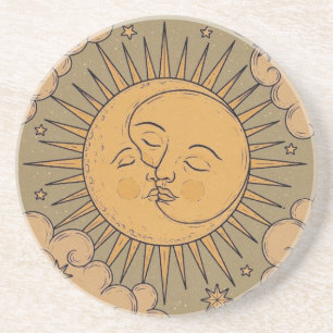 Sun and Moon Mandala Coaster