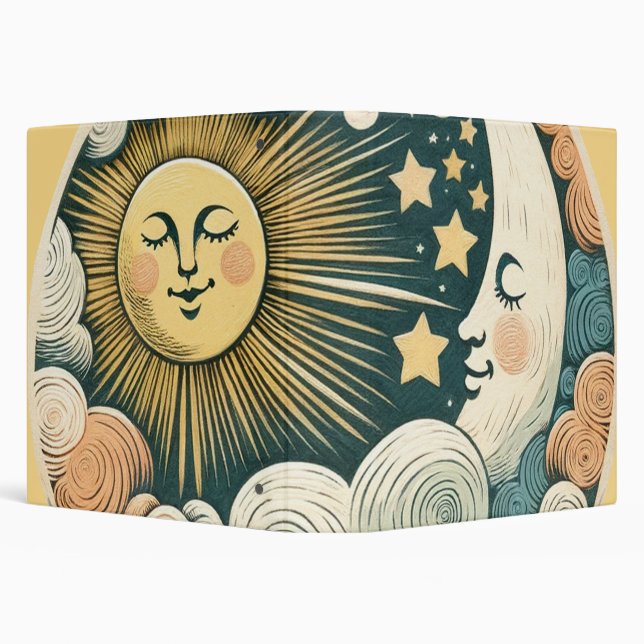 Sun and Moon MoonChild Sunshine                    3 Ring Binder (Background)