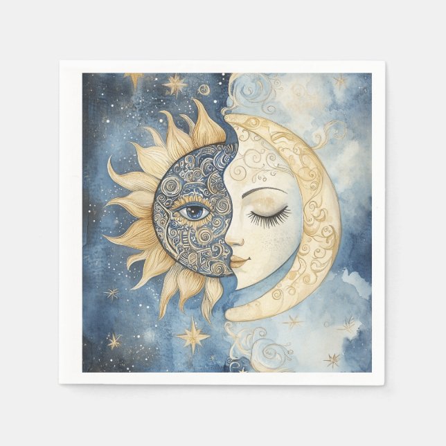Sun and Moon Napkins (Front)