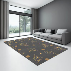 Sun and Moon On Gray Rug
