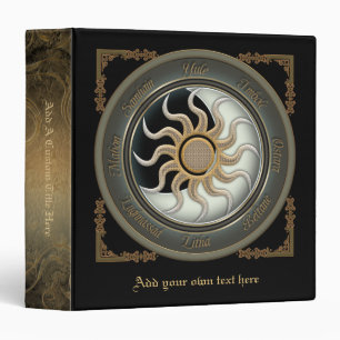 Sun and Moon Pagan Wheel 1.5" Binder
