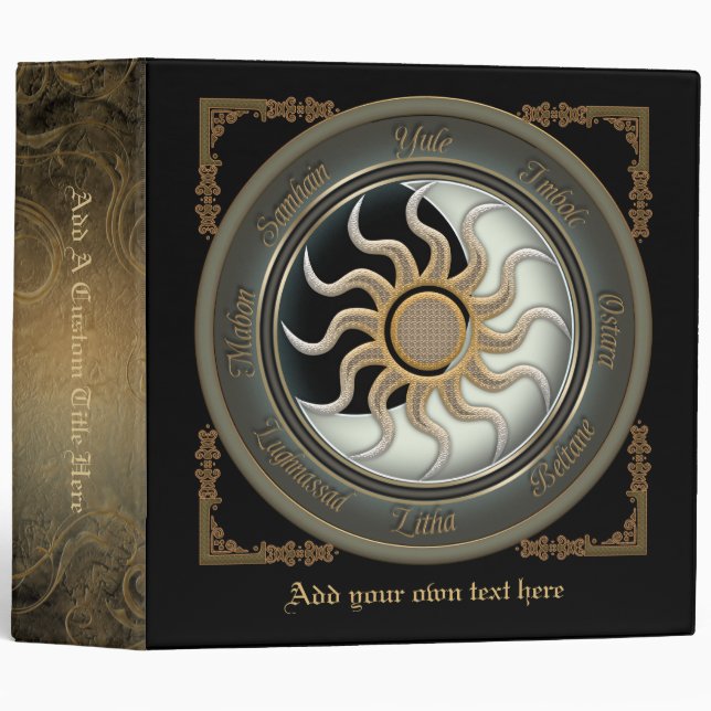 Sun and Moon Pagan Wheel 2" Binder (Front/Spine)