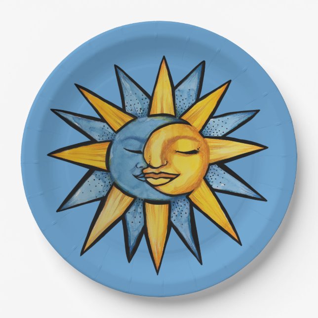 Sun and Moon        Paper Plates (Front)