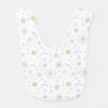 Sun And Moon Pattern Baby Bib by AnMi575 at Zazzle