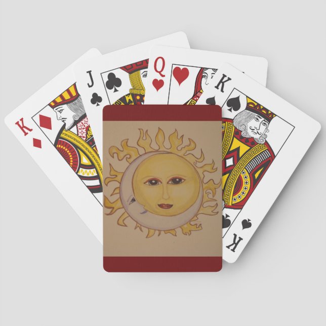 Sun and Moon Playing Cards (Back)