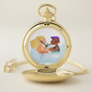 Sun and moon pocket watch