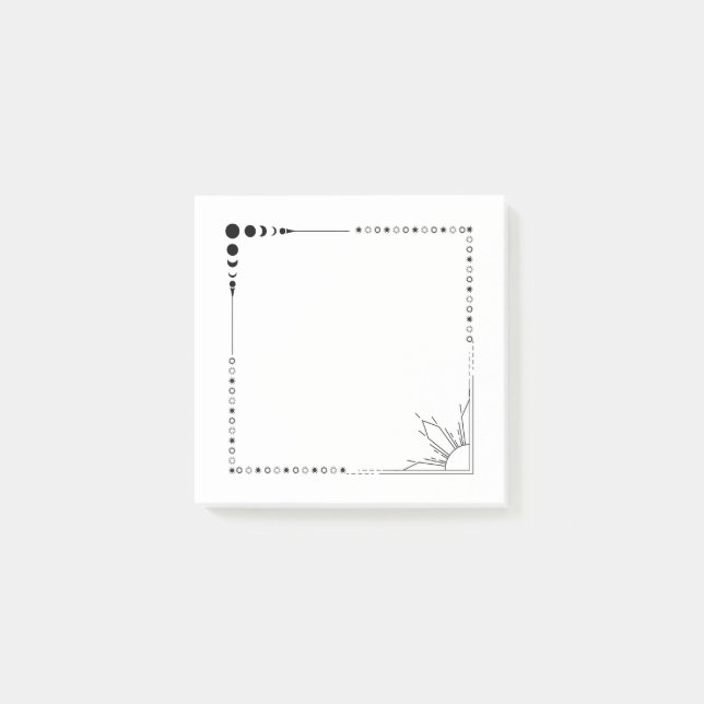 Sun and moon post its post-it notes (Front)