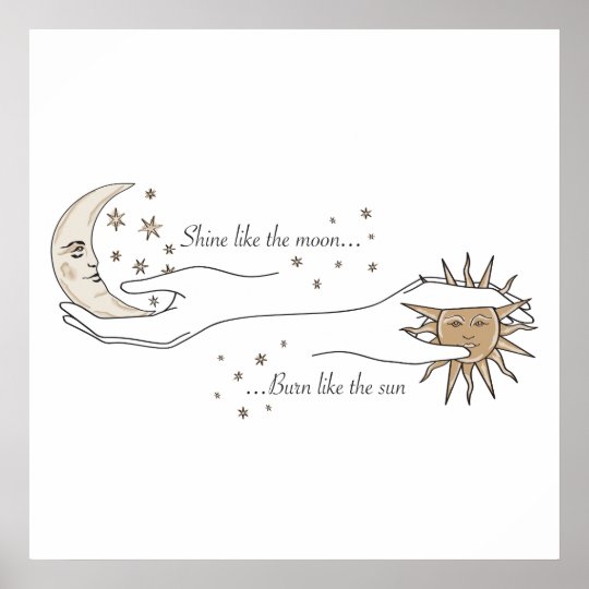 Sun and Moon Poster | Zazzle.com