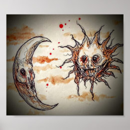 Sun and Moon Poster