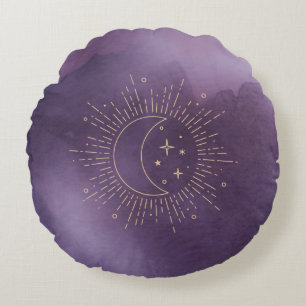 Sun and Moon Round Pillow