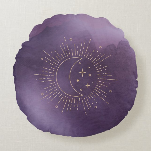 Sun and Moon Round Pillow (Front)