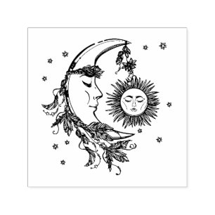 Sun and Moon Self-inking Stamp