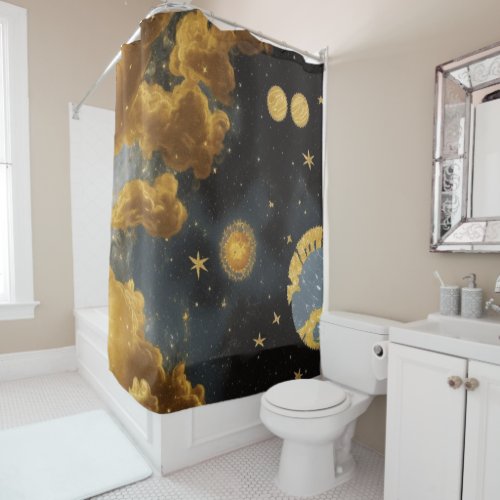 Sun And Moon Shower Curtain