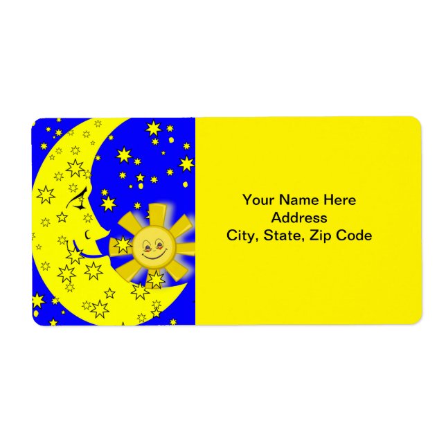 Sun and Moon Stars Labels (Front)