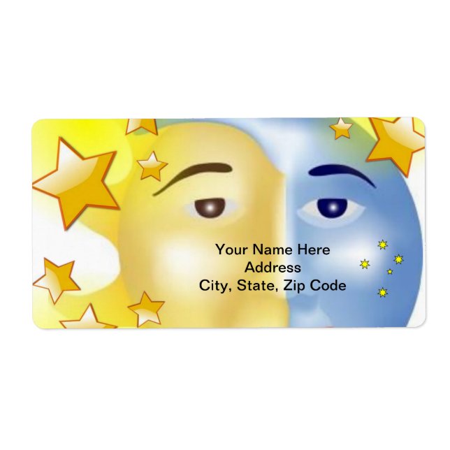 Sun and Moon Stars Labels (Front)