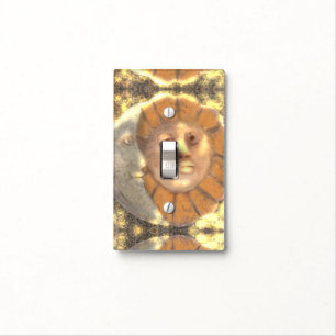 Sun And Moon Symbol Relic Artwork Design Light Switch Cover
