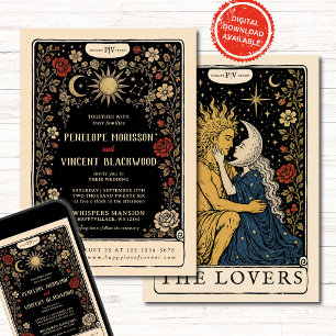Sun and Moon   Tarot Wedding Invitation