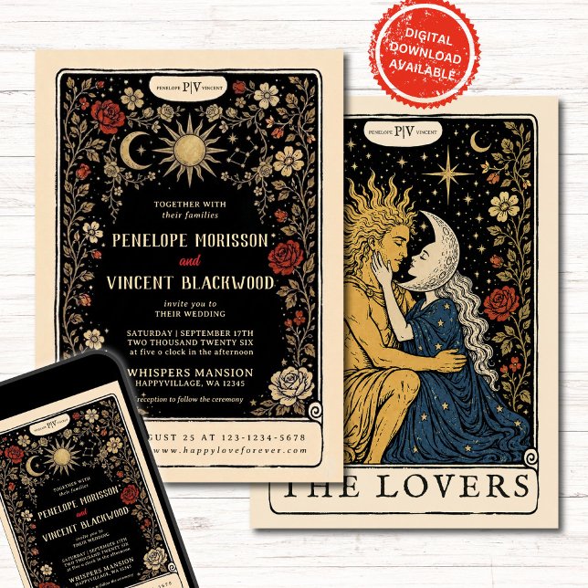 Sun and Moon | Tarot Wedding Invitation (Creator Uploaded)