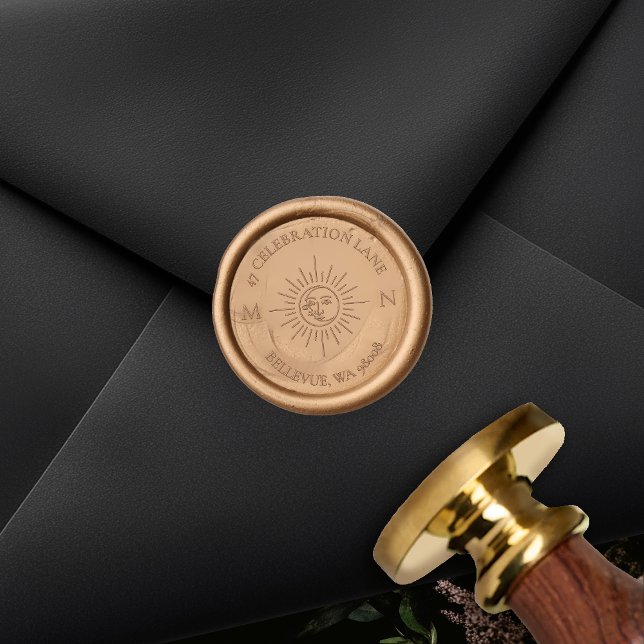 Sun and Moon Tarot Wedding Wax Seal Stamp (Creator Uploaded)