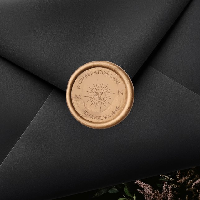 Sun and Moon Tarot Wedding Wax Seal Sticker (Creator Uploaded)