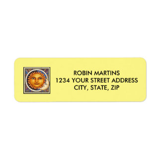 SUN AND MOON THEME ADDRESS LABELS