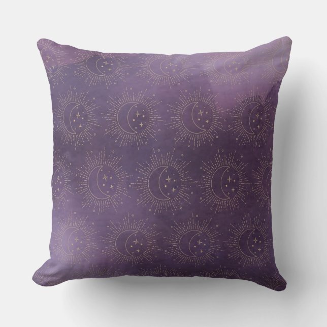 Sun and Moon Throw Pillow (Front)