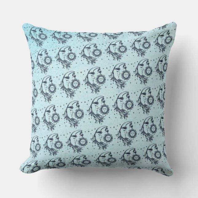 Sun and Moon Throw Pillow (Front)