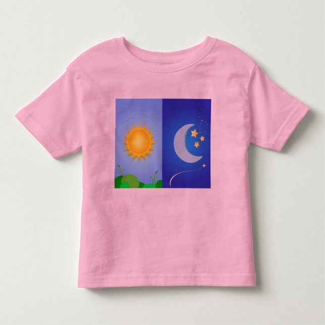 sun and moon toddler t-shirt (Front)