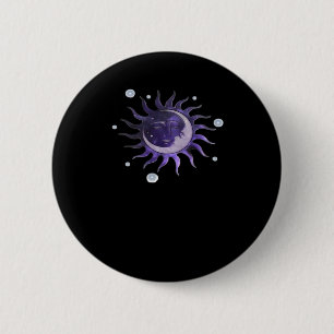 Sun And Moon Whimsigothic Gothic Witchy Witch Button