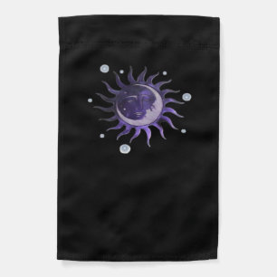 Sun And Moon Whimsigothic Gothic Witchy Witch Garden Flag