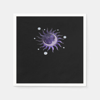 Sun And Moon Whimsigothic Gothic Witchy Witch Napkins